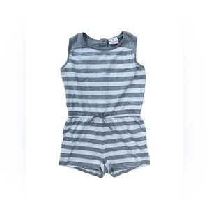 Hanna Andersson Size 120, 6-7, Grey Stripe Romper